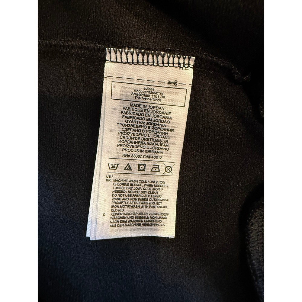 Adidas Primegreen Mens Large Black Full Zip Track Jacket 3 Stripe Sportswear - Picture 6 of 7